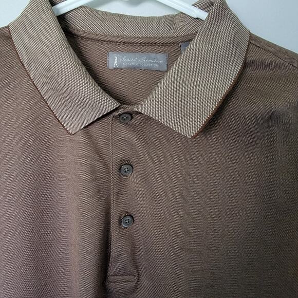 Polo Golf Shirt Mens Size XL Tan Preppy Business Casual Workwear Daniel Cremieux - Picture 1 of 7